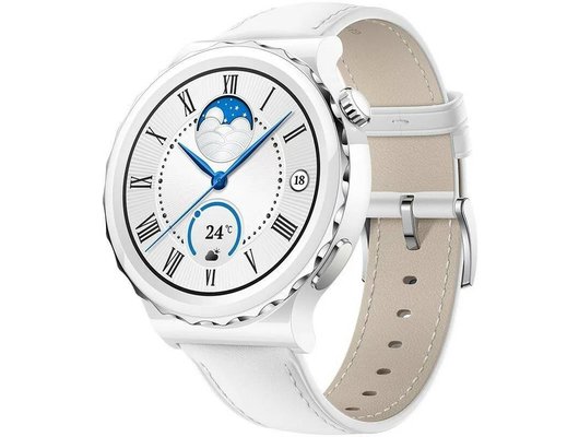 Смарт часы HUAWEI WATCH GT 3 PRO WHITE LEATHER STRAP (FRIGGA-B19V)